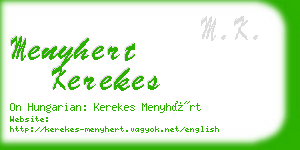 menyhert kerekes business card